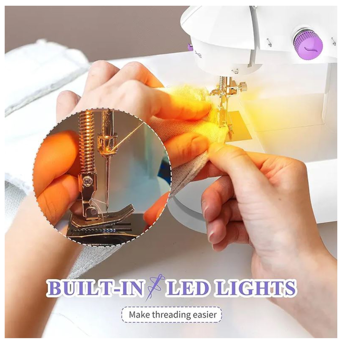 maquina de coser portátil con mesa 4en1